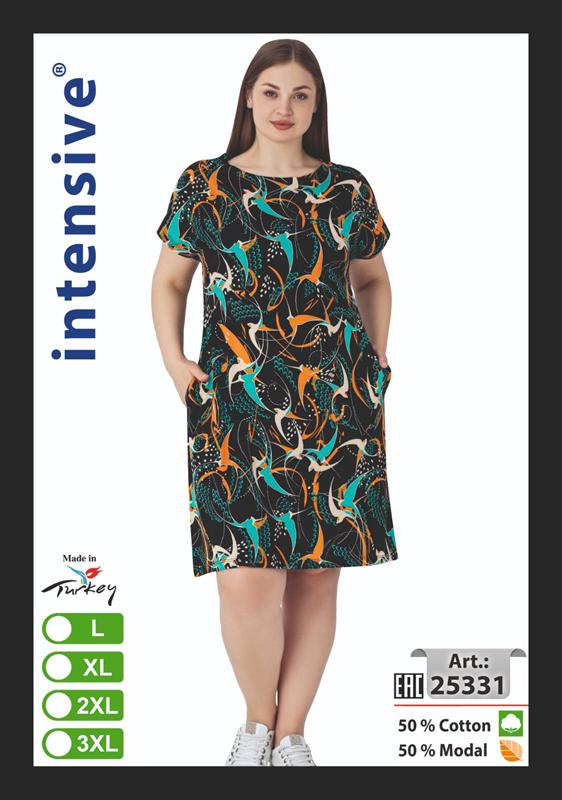 Платье Cotpark (L-3XL) 25331 black (лето)