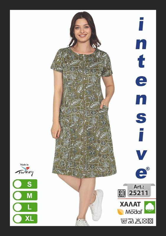 Халат Cotpark (S-XL) 25211 khaki (лето)