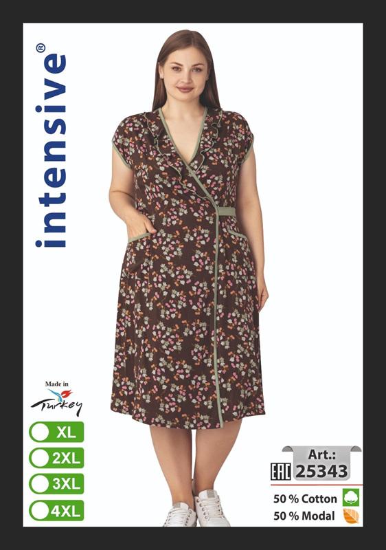 Халат Cotpark (XL-4XL) 25343 brown (лето)