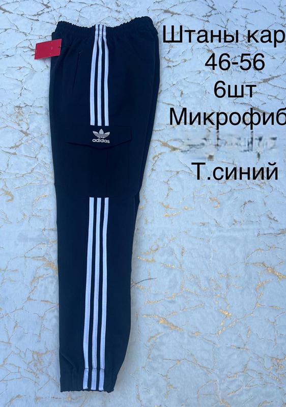 Штаны спорт Lina (46-56) L108 navy (деми)