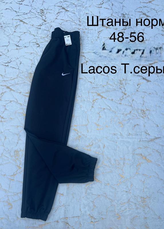 Штаны спорт Lina (48-56) L109 d.grey (деми)