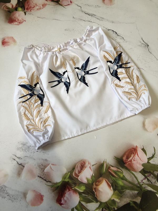 Вышиванка Moda school (104-122) M58 white (деми)