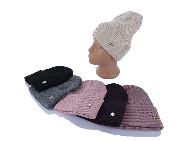 Шапка КОРОЛЕВА (one size) 9-14 двойна mix (зима)