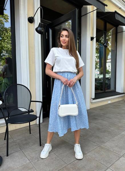 Юбка Sofi Cor (42-50) 6026 l.blue (лето)