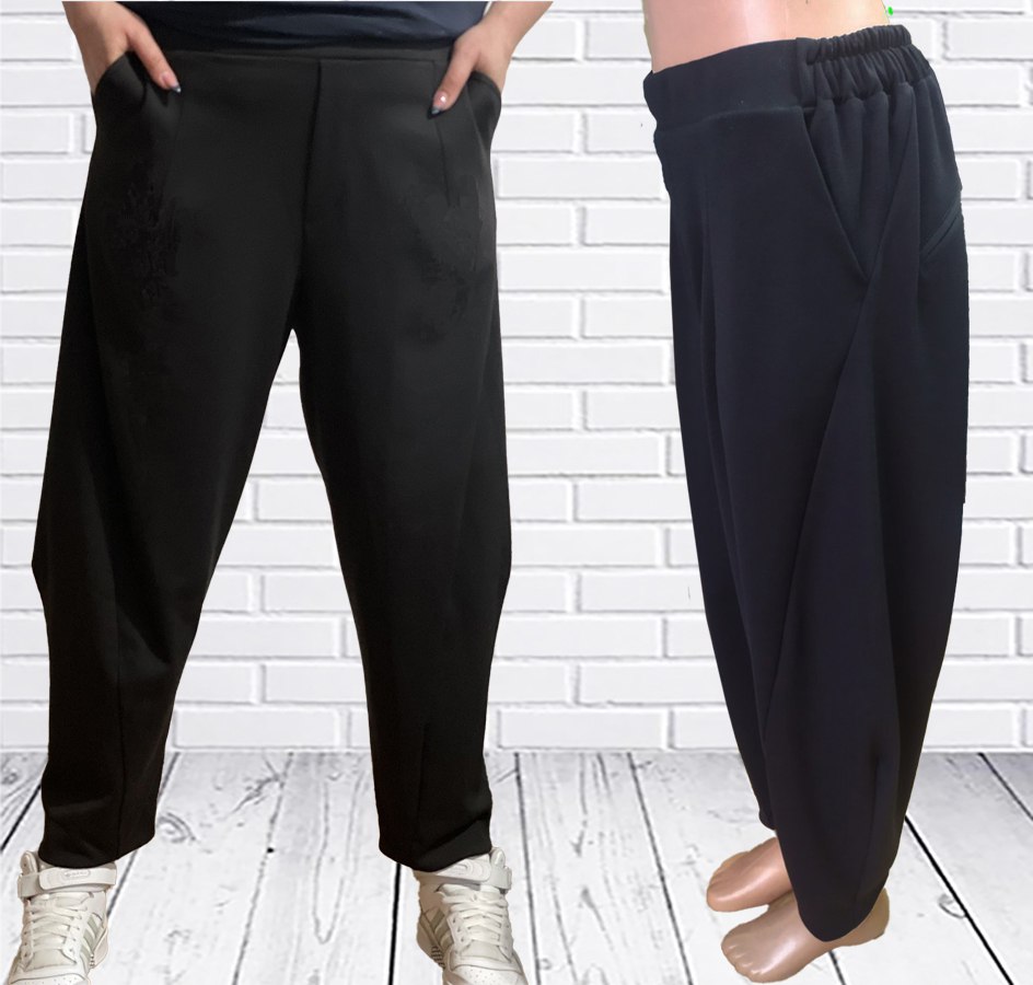 Штаны спорт H&S (48-54) 152 black (деми)