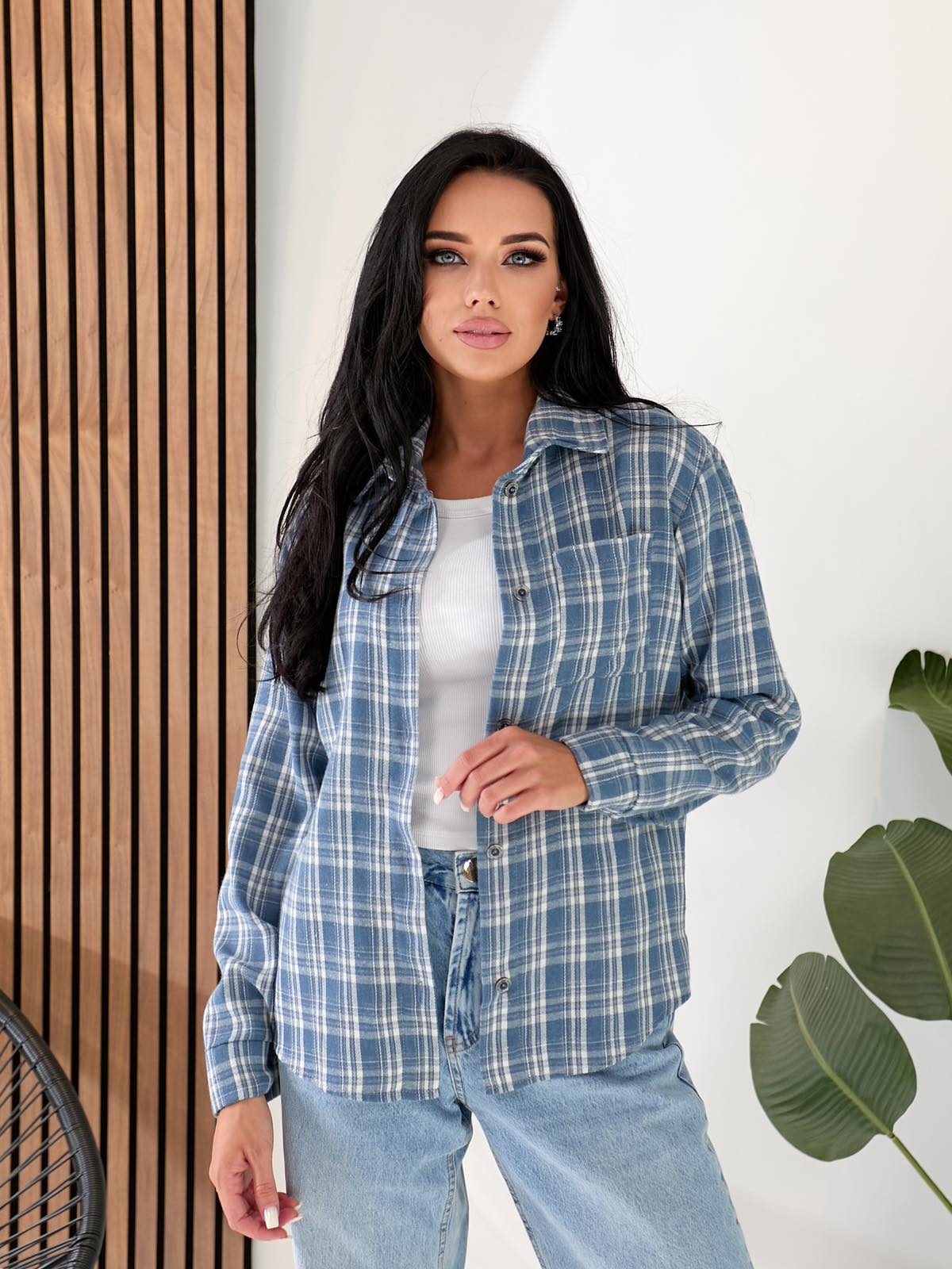 Рубашка BAT (42-48) 899 l.blue (деми)