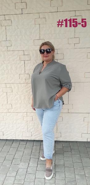 Блузка BAT (50-58) 115-5 grey (деми)