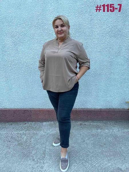 Блузка BAT (50-58) 115-7 grey (деми)