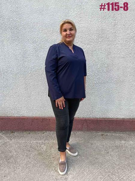 Блузка BAT (50-58) 115-8 navy (деми)
