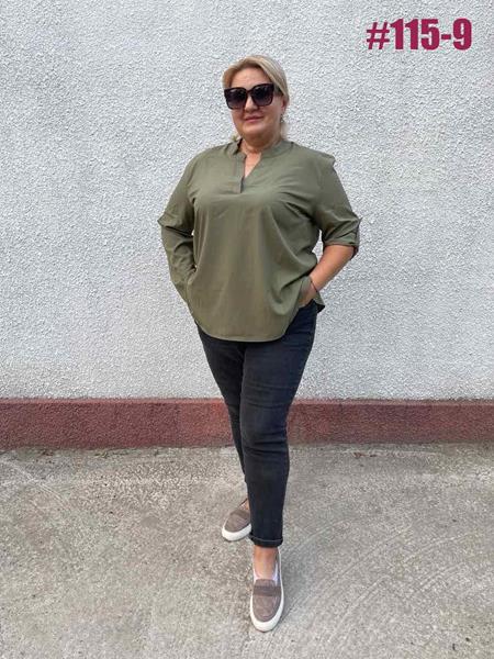 Блузка BAT (50-58) 115-9 khaki (деми)