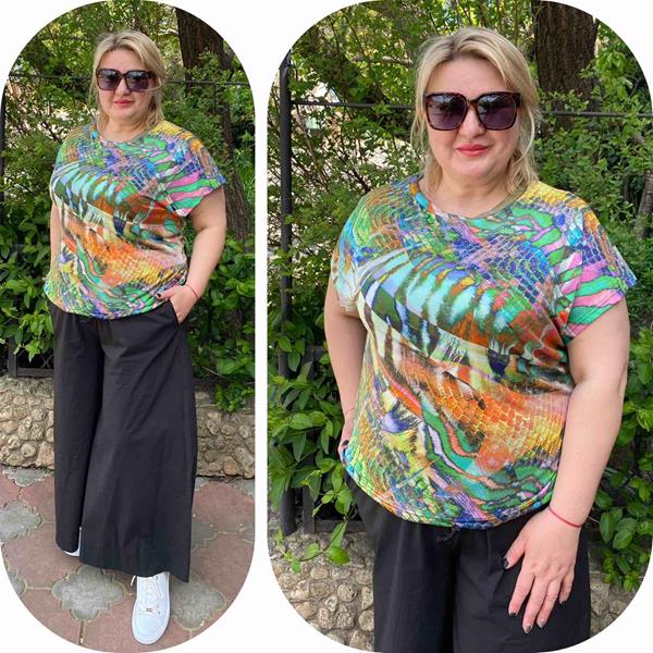 Блузка BAT (48-58) BT237 green (лето)