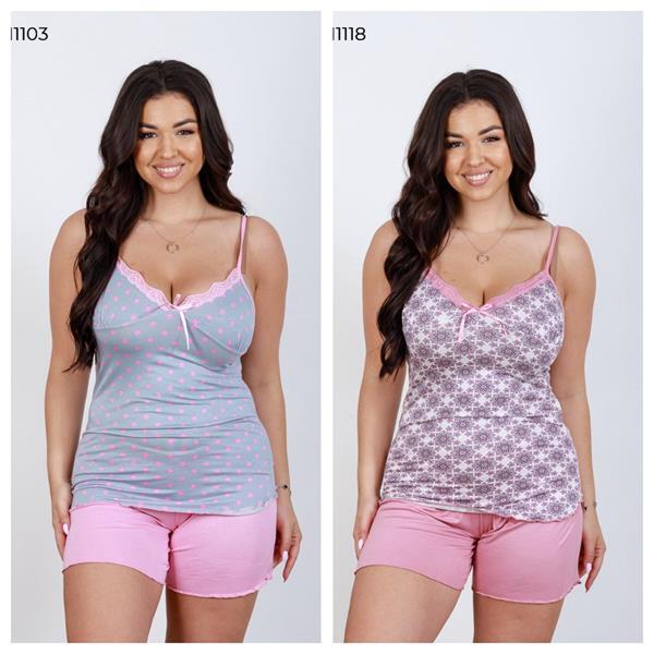 Пижама Vehuiah (M-2XL) 11118 pink (лето)