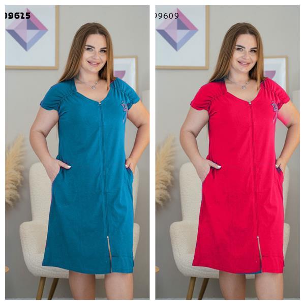 Халат Vehuiah (L-2XL) 299625 blue (лето)