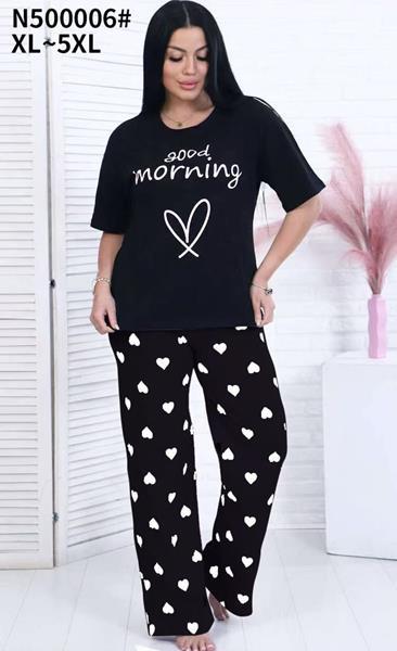 Пижама Brilliant (XL-5XL) 500006 black (лето)