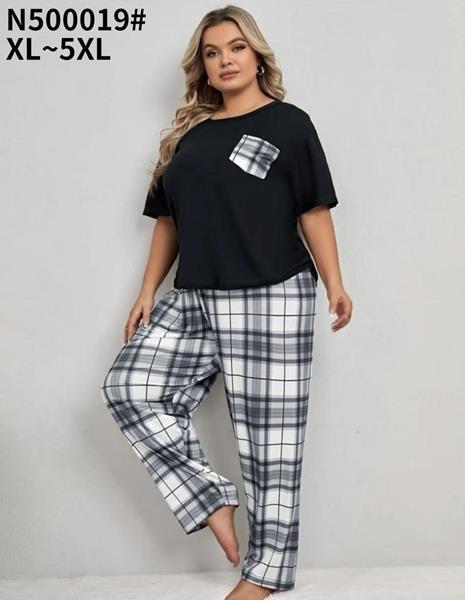 Пижама Brilliant (XL-5XL) 500019 black (лето)