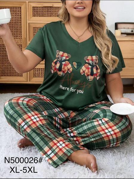 Пижама Brilliant (XL-5XL) 500026 green (лето)