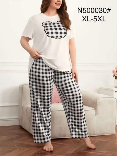 Пижама Brilliant (XL-5XL) 500030 white (лето)