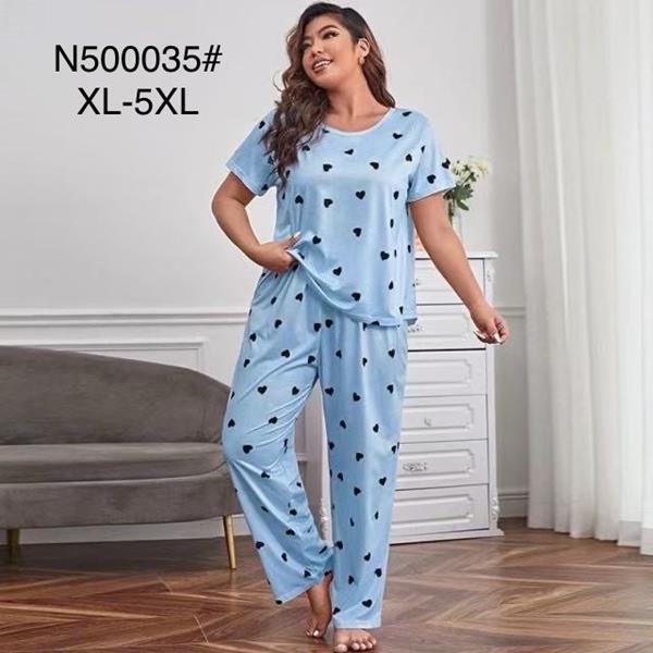 Пижама Brilliant (XL-5XL) 500035 l.blue (лето)