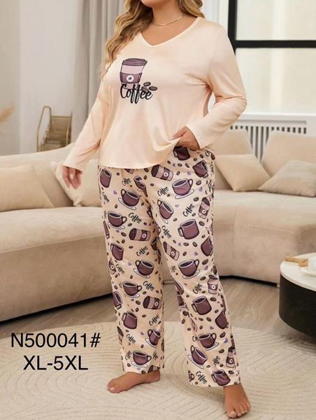 Пижама Brilliant (XL-5XL) 500041 beige (деми)