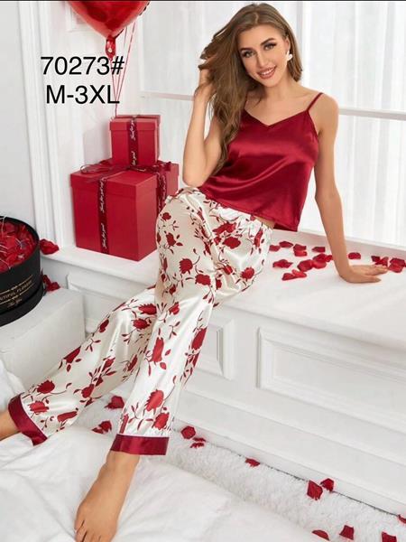 Пижама Brilliant (M-3XL) 70273 wine (лето)