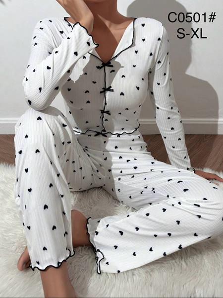 Пижама Brilliant (S-XL) C0501-1 white (деми)