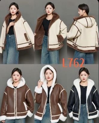 Дубленка Gertie (L-2XL) L762 beige (зима)