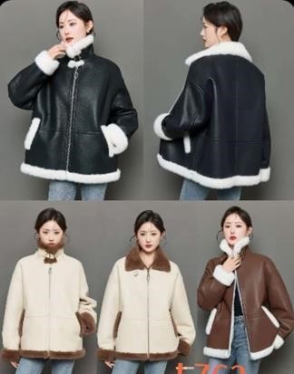 Дубленка Gertie (L-2XL) L763 brown (зима)