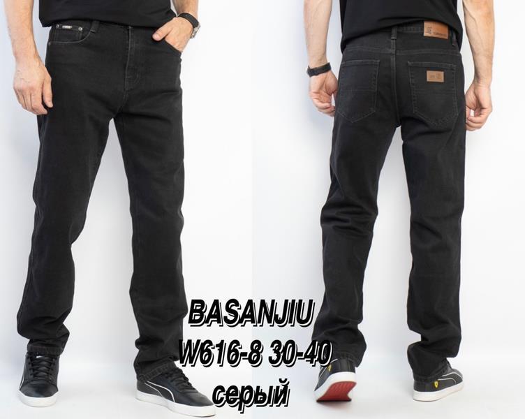 Джинсы Basanjiu (30-40) 616-8 black (деми)