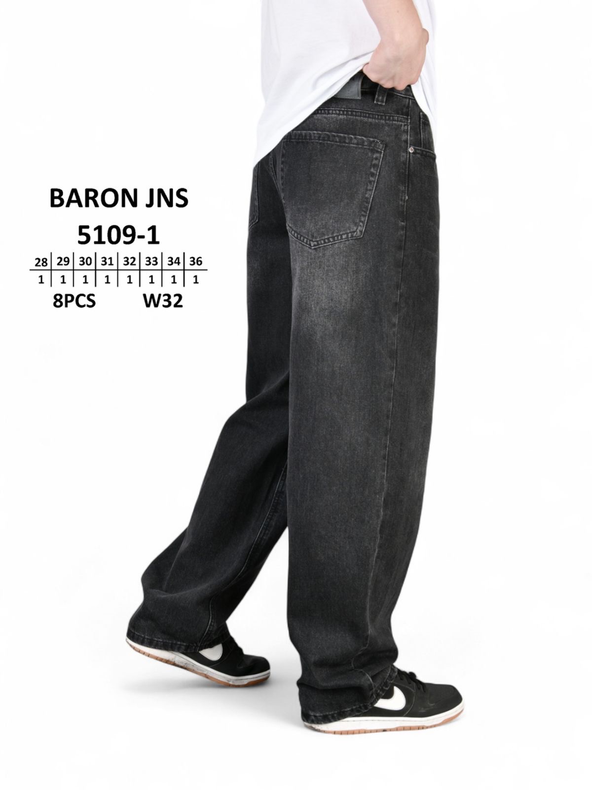 Джинсы God Baron (28-36) 5109-1 black (деми)