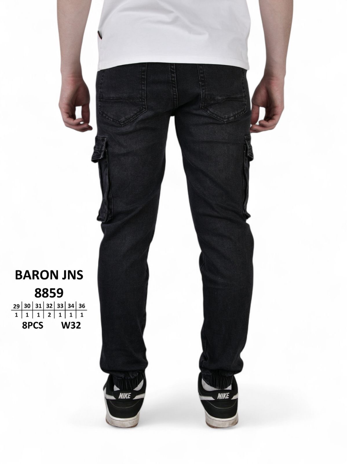 Джинсы God Baron (29-36) 8859 black (деми)