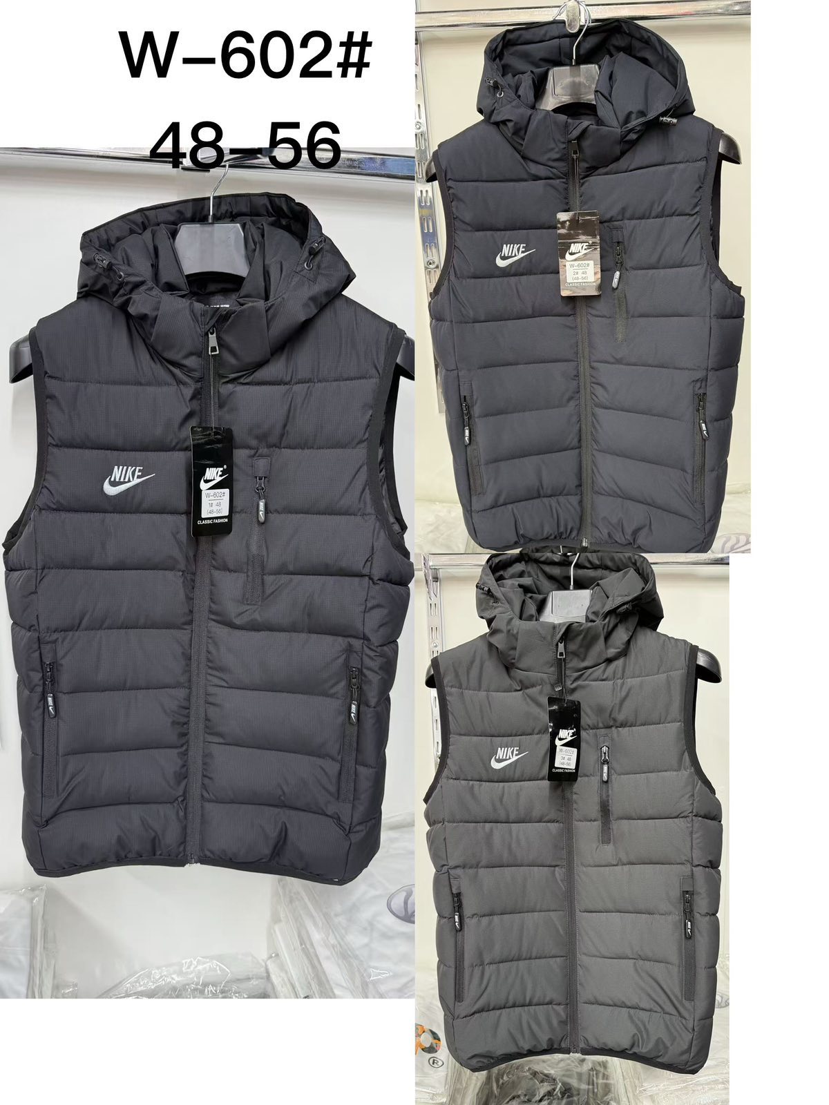 Жилетка LeHung (48-56) W602 grey (деми)