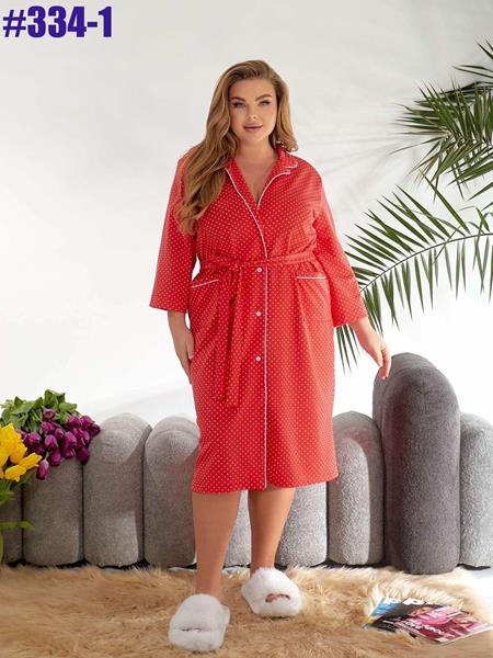 Халат BAT (44-54) 334-1 red (деми)