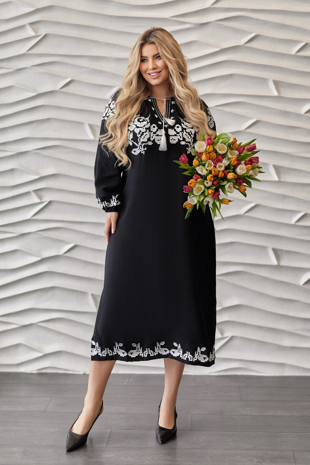 Платье DGMD (52-64) 3349 black (лето)