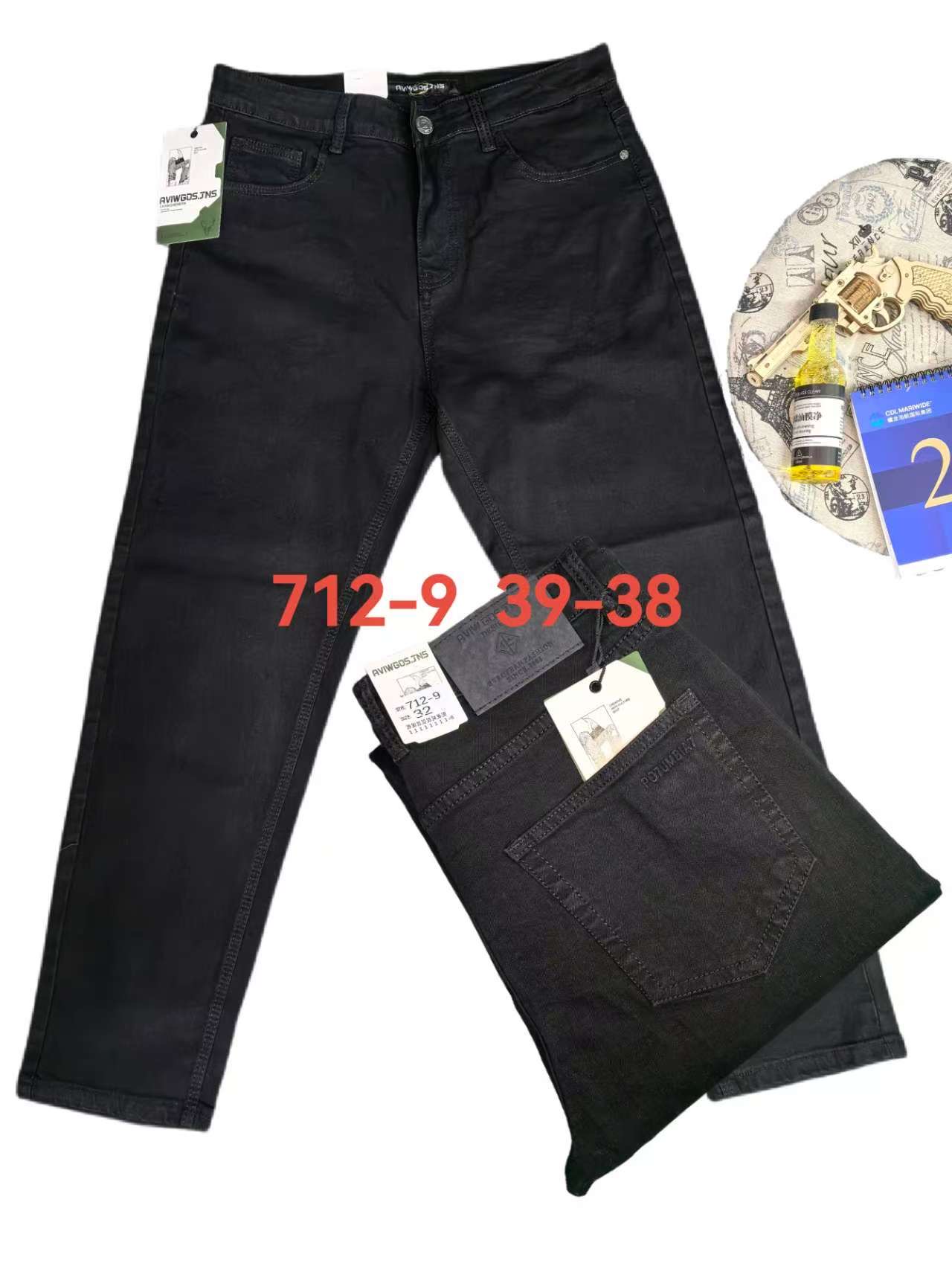 Джинсы God Baron (29-38) 712-9 black (деми)