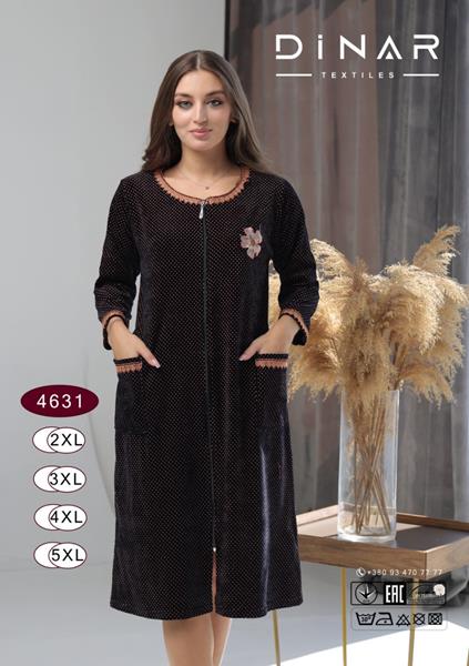 Халат DiColor (2XL-5XL) 4631 black (деми)