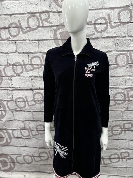 Халат DiColor (M-2XL) DC50 black (деми)