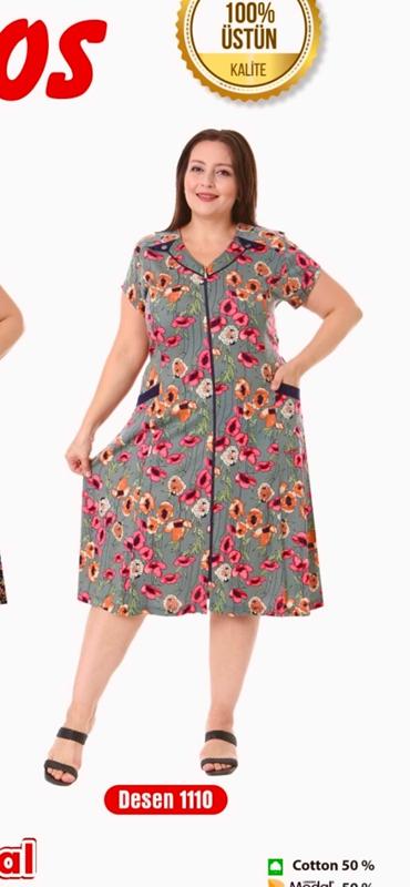 Халат Cotpark (7XL-9XL) 1110 grey (лето)