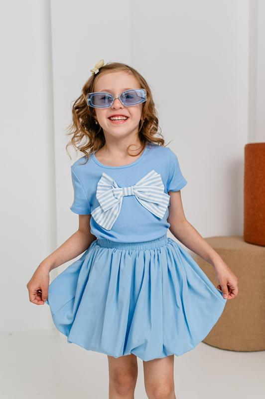 Юбка Moda school (122-146) 8537 l.blue (лето)