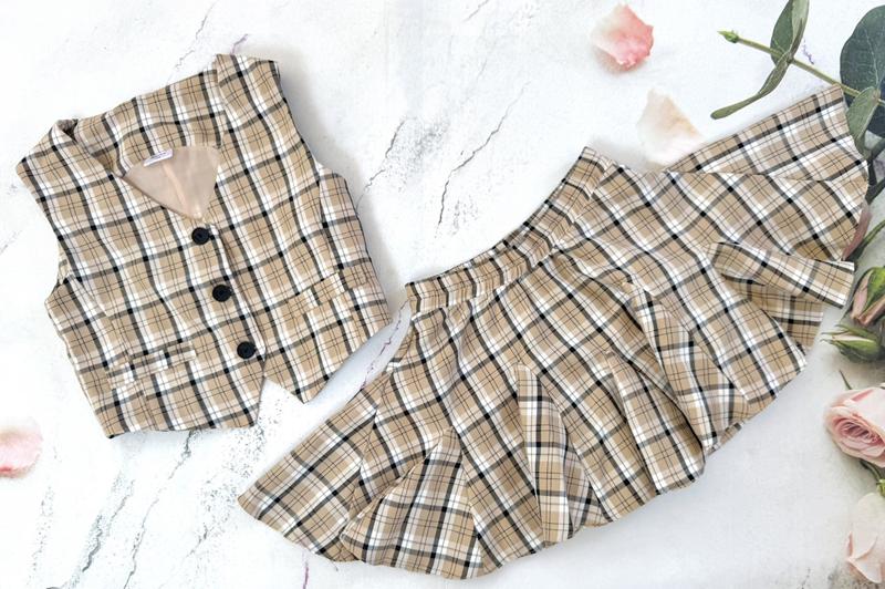 Костюм Moda school (122-146) 8556 beige (лето)