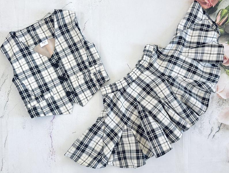 Костюм Moda school (122-146) 8556 white-black (лето)