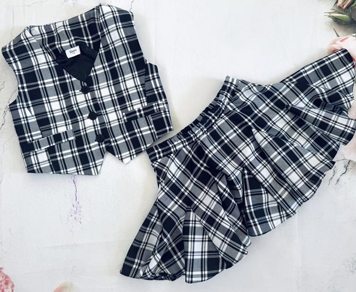 Костюм Moda school (122-146) 8556 black-white (лето)