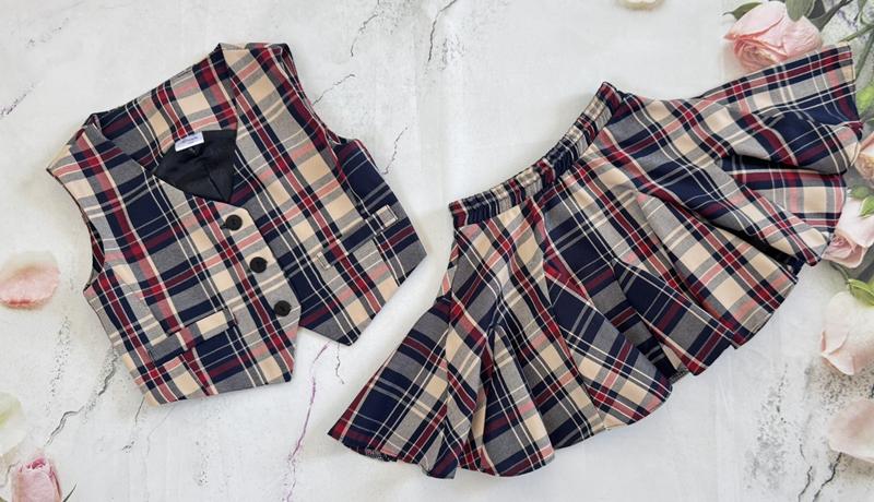 Костюм Moda school (122-146) 8556 beige-blue (лето)