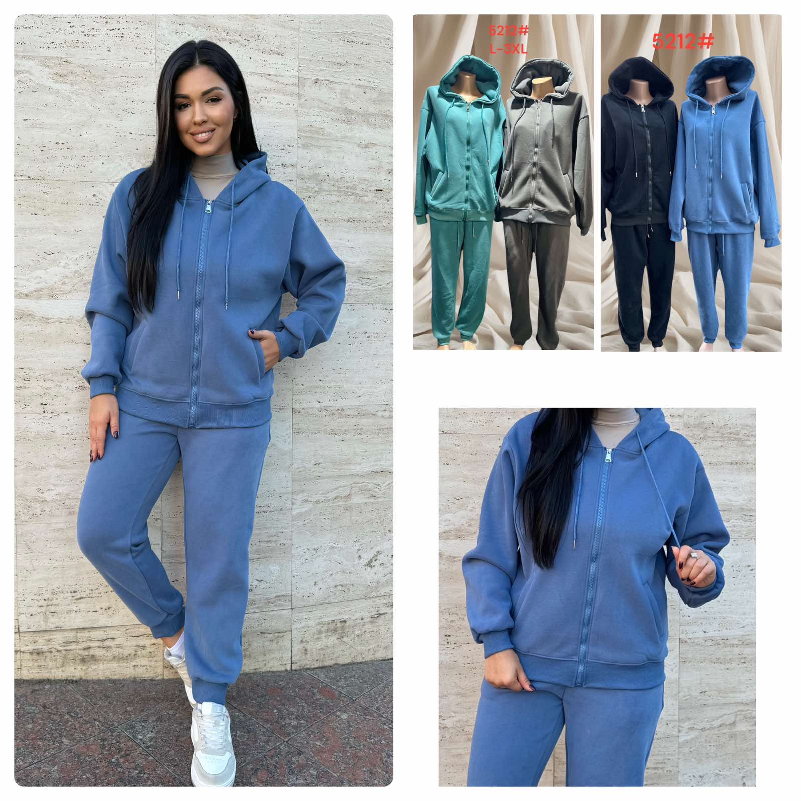 Костюм спорт Katty (L-3XL) 5212 grey (зима)