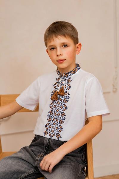 Вышиванка Miki Maki (92-152) MM251 white (лето)