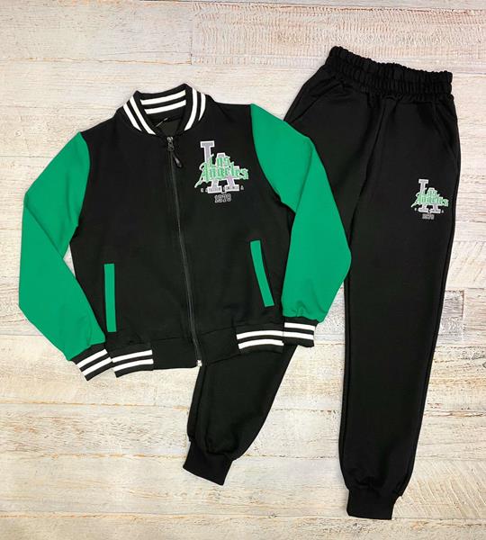 Костюм спорт LiMa kids (134-158) 2509 black-green (деми)