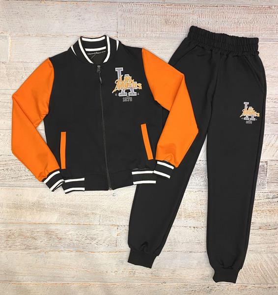 Костюм спорт LiMa kids (134-158) 2509 black-orange (деми)