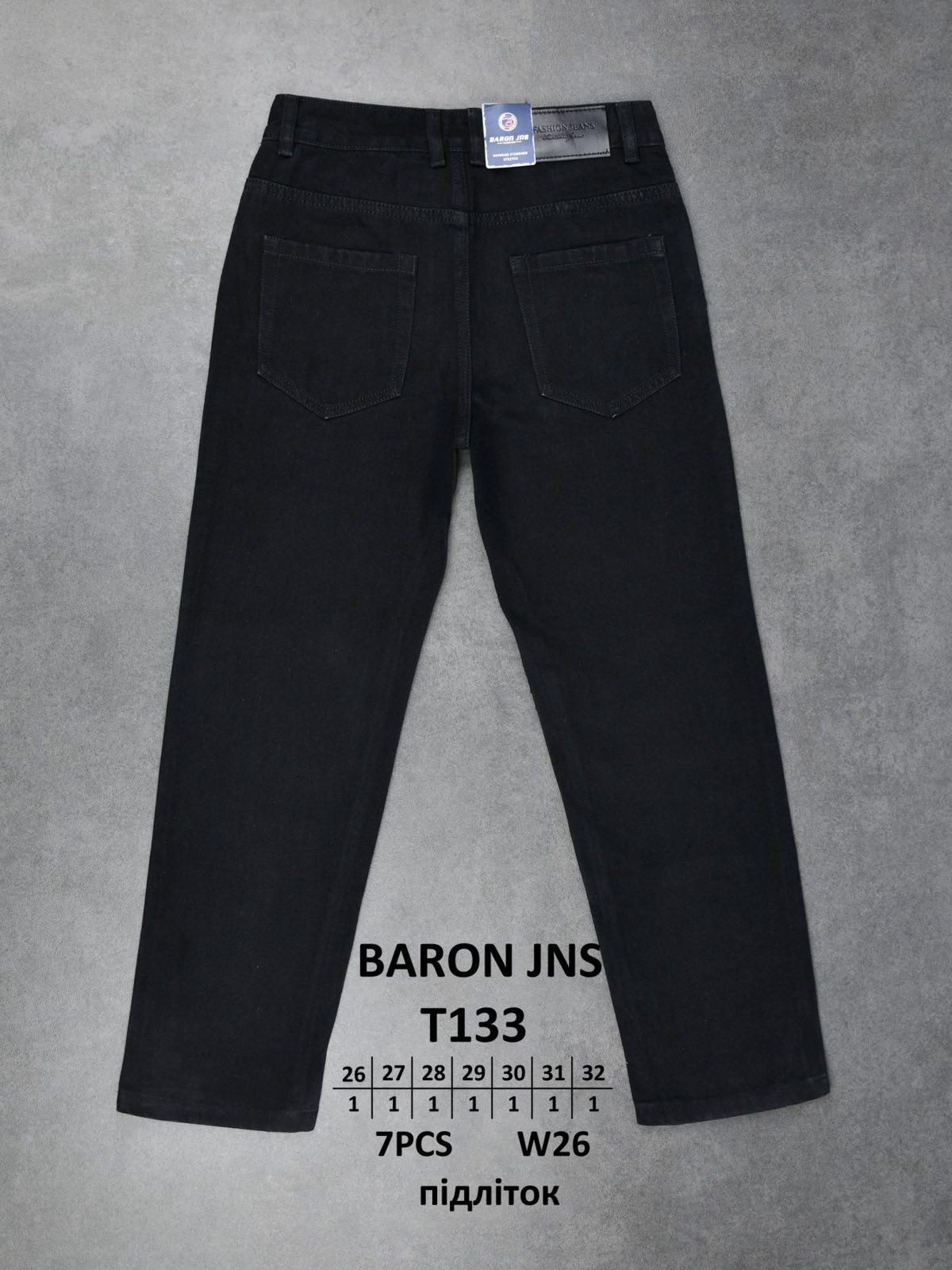 Джинсы God Baron (26-32) T133 black (деми)