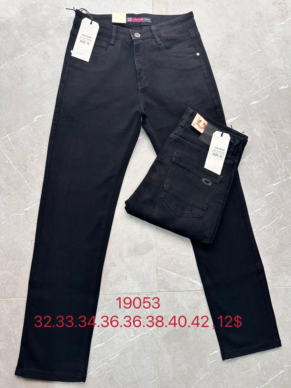 Джинсы God Baron (32-42) 19053 black (деми)