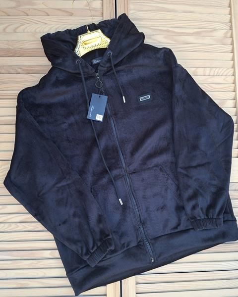 Кофта спорт Sport style (3XL-6XL) 80-1 black  (зима)