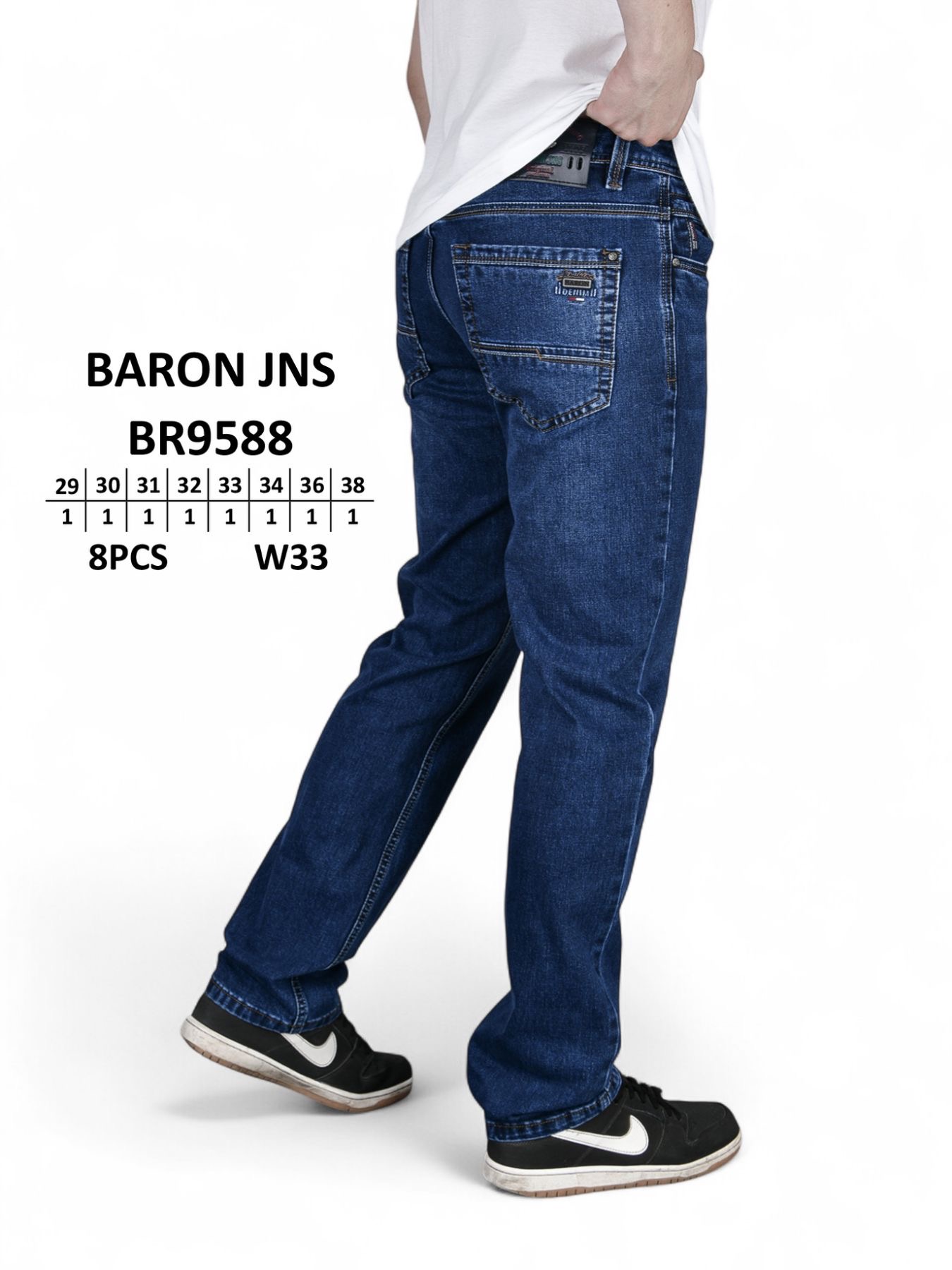 Джинсы God Baron (29-38) BR9588 blue (деми)